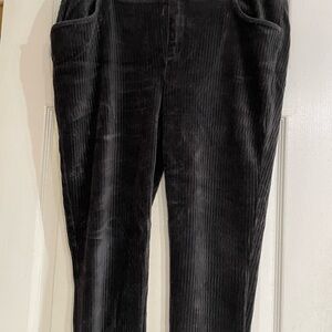 Denim & company stretch corduroy fleece leggings. Very good condition. XL. Gray